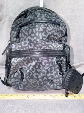 Woven NYE Gray Leopard Print Women's Backpack